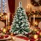 RAHEEV; 3 ft Snow Flocked Artificial Christmas Tree with Hinged Branches; Category:Christmas Tabletop & Accent Trees; Image:4